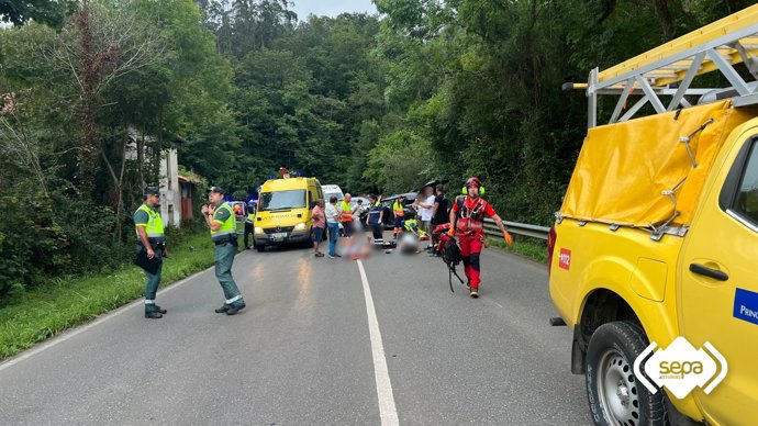 Accidente de tráfico en Llanes.