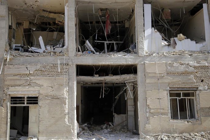 TEHRAN, June 30, 2025  -- This photo taken on June 29, 2025 shows the destruction at Evin Prison after the Israeli airstrike in Tehran, Iran. At least 71 people were killed in an Israeli strike on Evin Prison in the Iranian capital Tehran last week, Iran'
