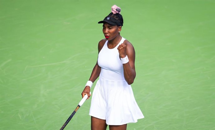 Archivo - Venus Williams of the United States in action during the second round of the 2023 Western & Southern Open WTA 1000 tennis tournament