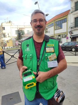 El vendedor de la ONCE Isidro Camello