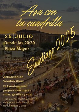 Más de 800 personas asarán en cuadrillas en la Plaza Mayor de Albelda de Iregua durante la celebración de Santiago