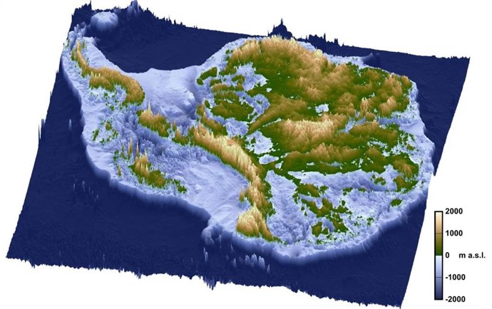 El radar ha revelado antiguos paisajes fluviales planos bajo la Antártida Oriental, lo que podría regular la pérdida de hielo y facilitar las proyecciones climáticas. (La topografía bajo la capa de hielo antártica).