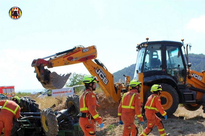 Actuación de los bomberos en Alpuente