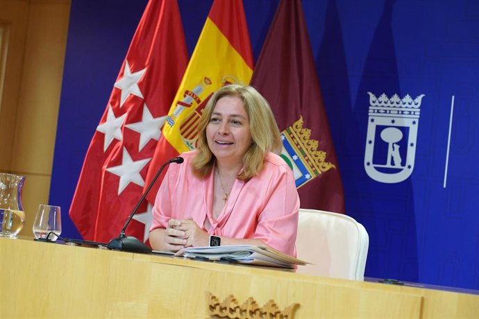 Archivo - Imagen de recurso de la portavoz municipal, Inma Sanz, en la rueda de prensa posterior a la Junta de Gobierno