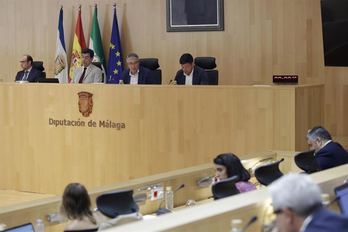 El presidente de la Diputación de Málaga, Francisco Salado, durante el pleno.