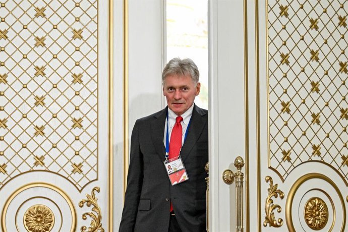 BELARUS, MINSK - JUNE 27, 2025: Presidential Press Secretary Dmitry Peskov arrives for an expanded meeting of the Supreme Eurasian Economic Council at the Palace of Independence