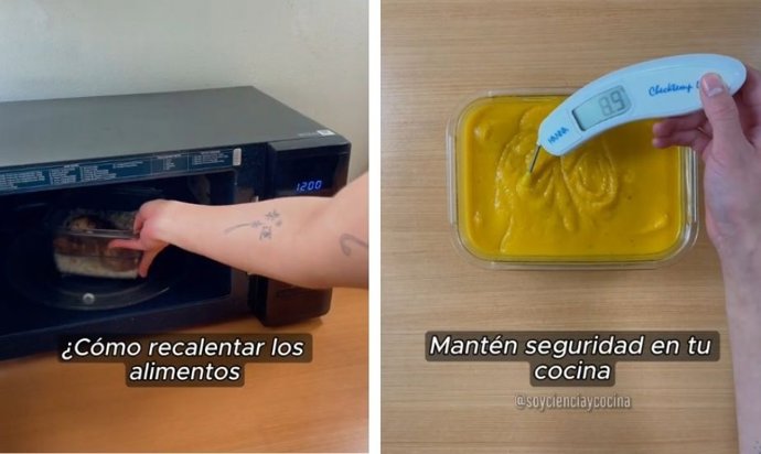 Captura de tela de um vídeo Tik Tok do chef Heinz Yuth, conhecido nas mídias sociais como @soycienciaycocina.