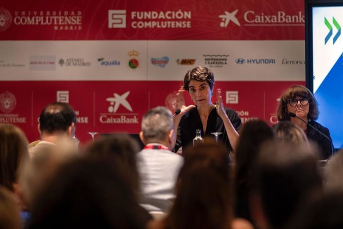La secretaria de Estado de Derechos Sociales, Rosa Martínez Rodríguez, inaugura el curso 'Cuidados de larga duración: dilemas en torno al empleo, acreditación y formación de profesionales', en San Lorenzo del Escorial, a 23 de julio, en Madrid (España).