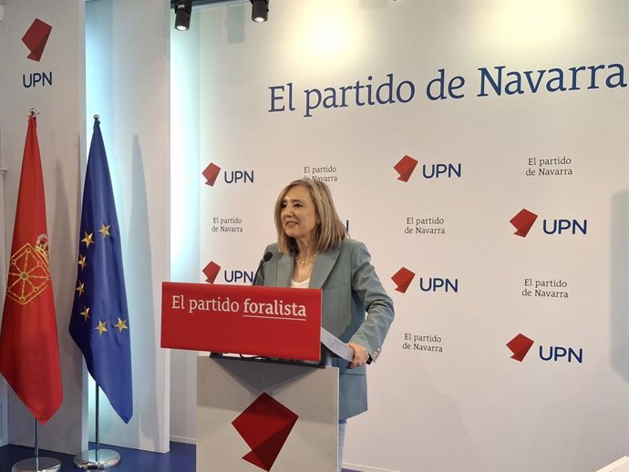Archivo - Arquivo - A presidente da UPN, Cristina Ibarrola.