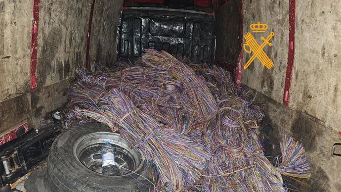 Cable de cobre interceptado en una furgoneta en la comarca de A Mariña (Lugo).