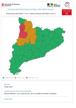 Avís per temps violent del SMC 