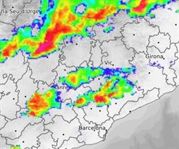 Radar com precipitação