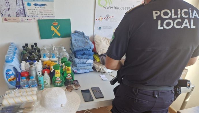 Material robado recuperado por la Policía Local de Almonte.