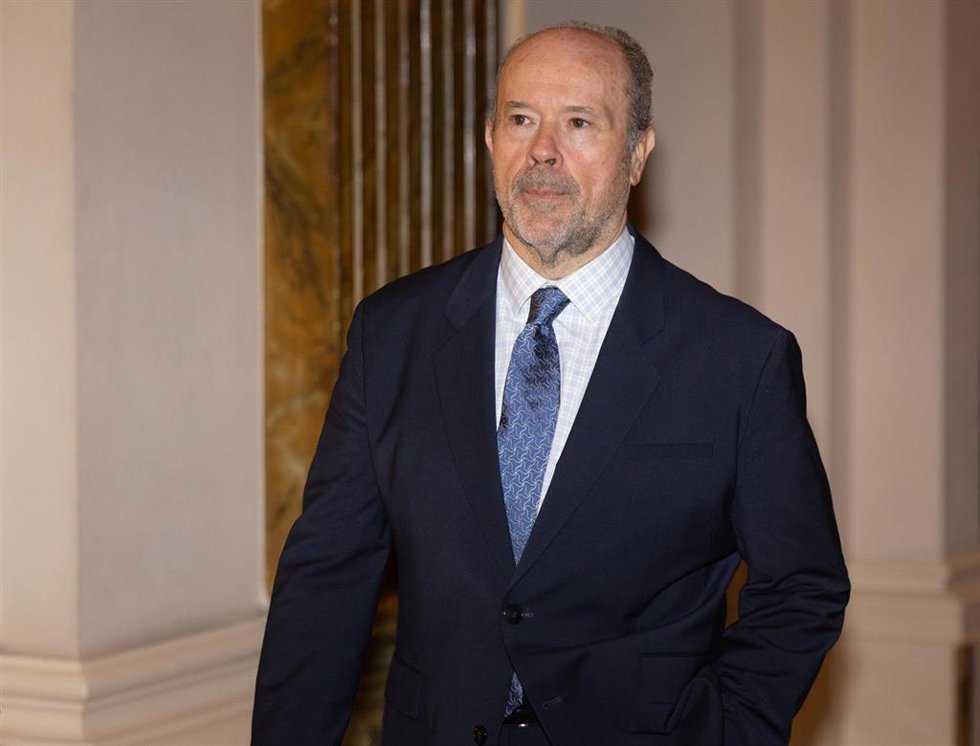 Archivo - El magistrado Juan Carlos Campo durante un desayuno informativo organizado por Fórum Europa, en el Real Casino Gran Círculo de Madrid, a 21 de febrero de 2024, en Madrid (España).