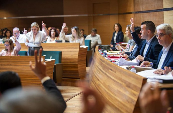 Pleno del mes de julio en la Diputació de València.