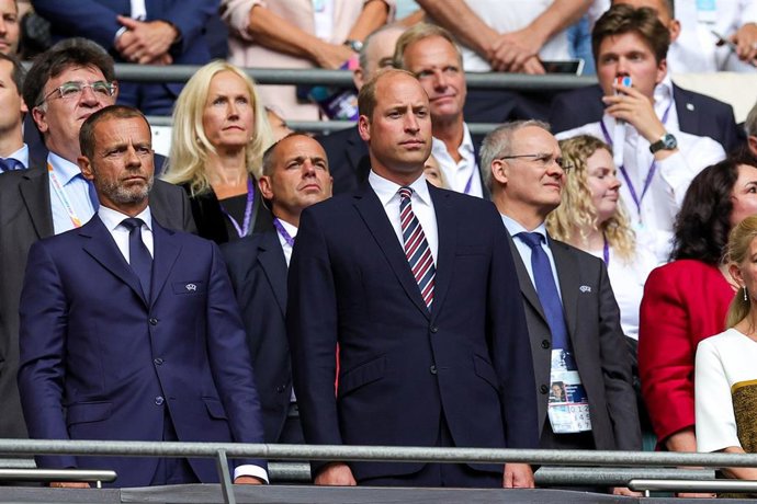 Archivo - El príncipe Guillermo, durante la final de la Eurocopa Femenina de 2022.