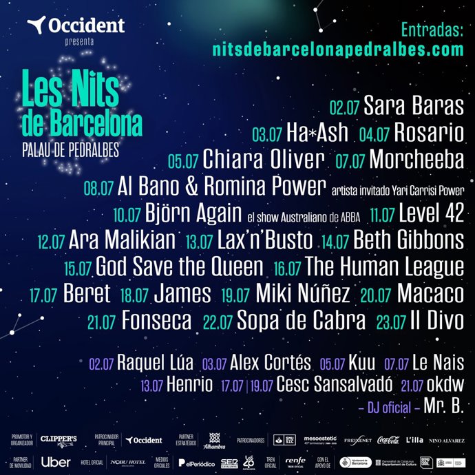 Cartell del festival Les Nits de Barcelona