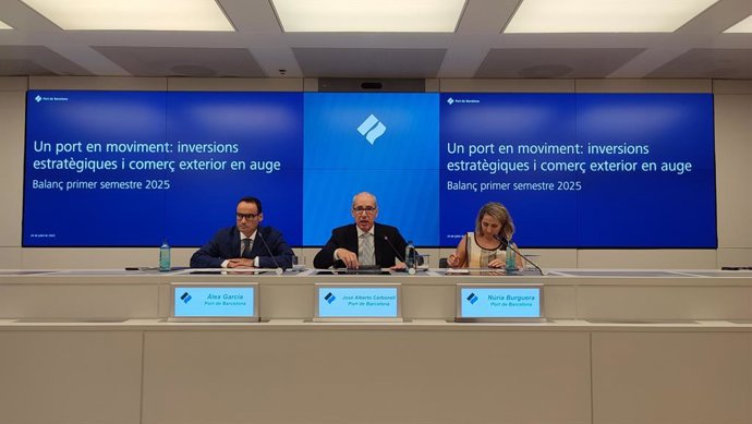 Roda de premsa per presentar els resultats del Port de Barcelona