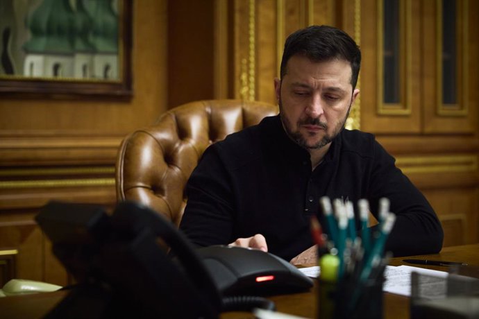 Archivo - El presidente de Ucrania, Volodimir Zelenski