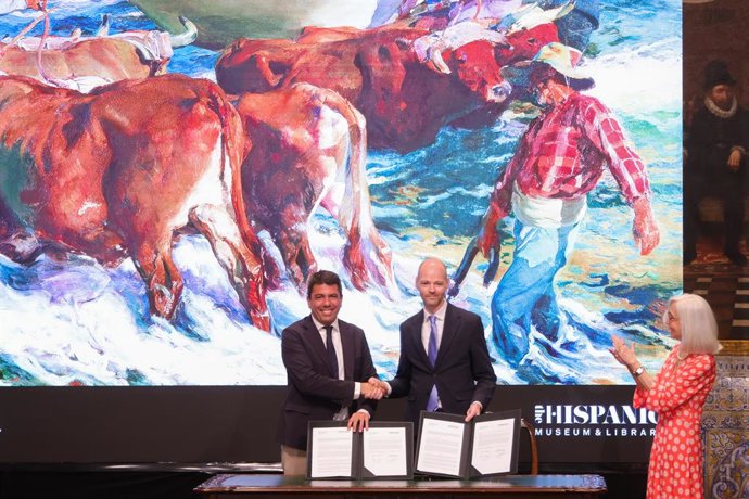 Firma del acuerdo entre la Generalitat y la Hispanic Society