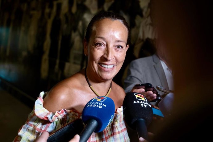 La consejera de Bienestar Social y Familia, Carmen Susín, este jueves, en Huesca.