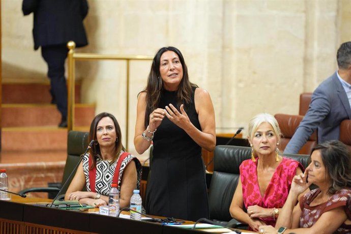 La consejera de Inclusión Social, Juventud, Familias e Igualdad, Loles López, en pleno parlamentario a fecha de 24 de julio de 2025.