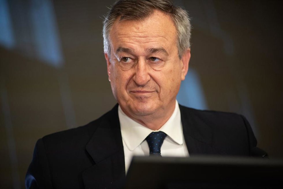 El consejero delegado de Banco Sabadell, César González-Bueno, durante la presentación del el plan estratégico y los resultados del segundo trimestre de 2025, a 24 de julio de 2025, en San Cugat del Valls, Barcelona, Cataluña (España).