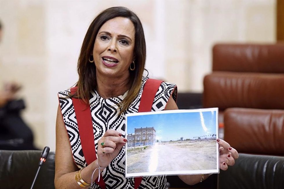 La consejera de Fomento en el pleno del Parlamento