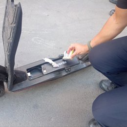 Un dels patinets elèctrics intervinguts en l'operatiu