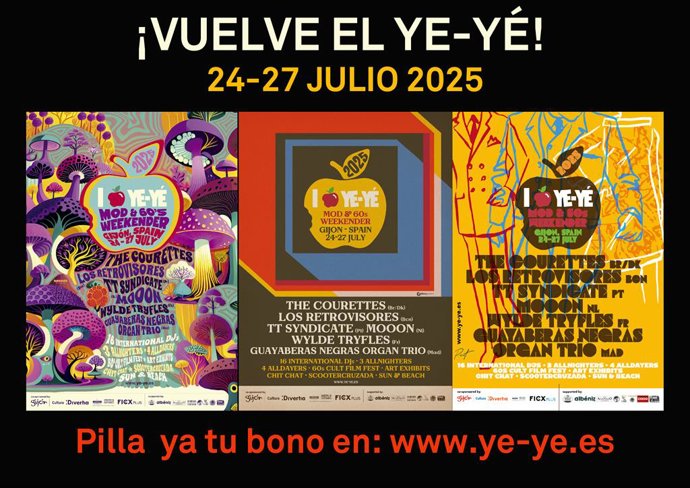 Carteles del festival Ye-yé de Gijón