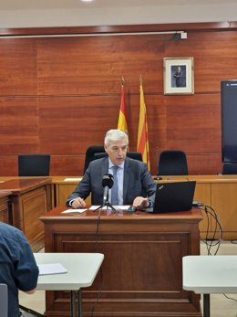 El presidente de la Audiencia Provincial de Barcelona, Antonio Recio, en la presentación de la memoria del año judicial 2024