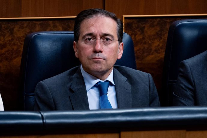 Archivo - June 18, 2025, Madrid, Spain: Jose Manuel Albares, Spanish minister of External Affairs, is seen at the Spanish Congress of Deputies.