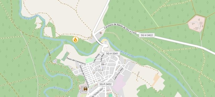 Movilizada una veintena de medios aéreos y terrestres para extinguir un incendio en Coca (Segovia)