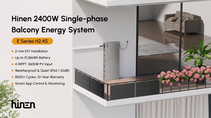 Hinen Launches H2.4S Balcony Energy System - Smart, Scalable, and DIY-Friendly for Every Home