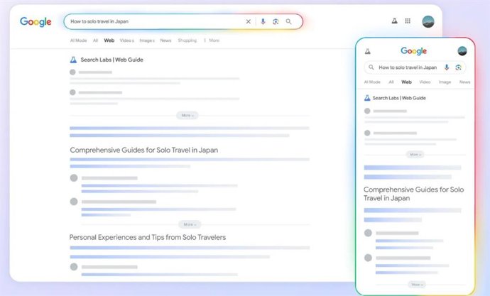 El nuevo sistema Web Guide para la Búsqueda de Google.