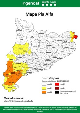Roses, Cadaqués y el Port de la Selva (Girona) en aviso por peligro muy alto de incendio forestal este viernes