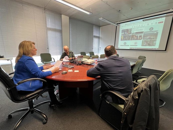 Archivo - La consejera de Desarrollo Rural, Ganadería, Pesca y Alimentación, María Jesús Susinos, participa por videoconferencia en la Conferencia Sectorial de Medio Ambiente.