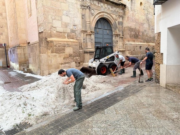 Trabajos tras las lluvias en Caravaca de la Cruz