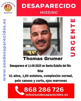 Hombre desaparecido en Ibiza
