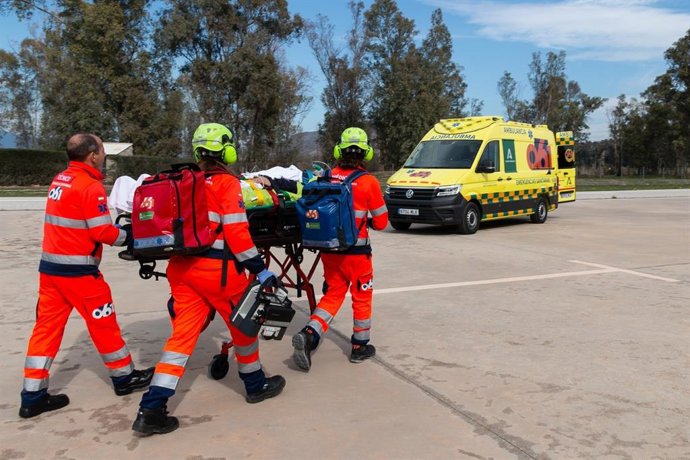 Equipo del 061 en una imagen de archivo