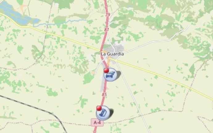 Accidente en la Guardia con un fallecido en la A-4