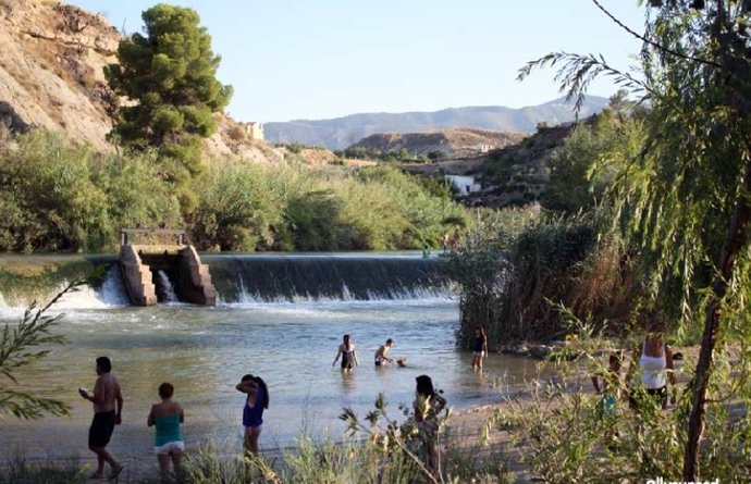 Imagen de archivo de la playa fluvial de El Jarral, en Abarán
