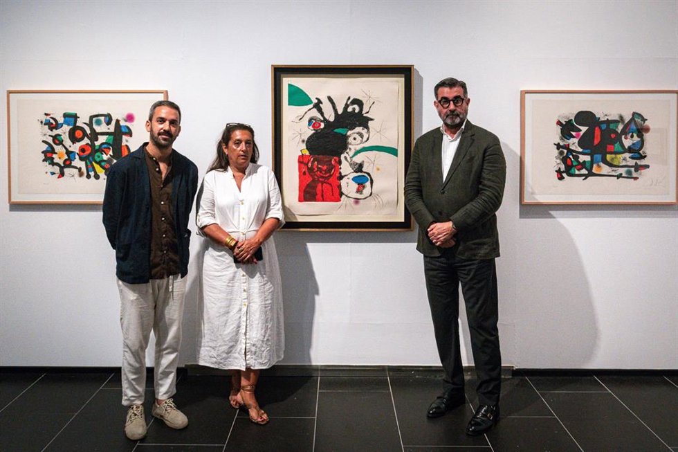Inauguración en la Fundación Unicaja de la exposición 'El lenguaje del color. Miró íntimo'.
