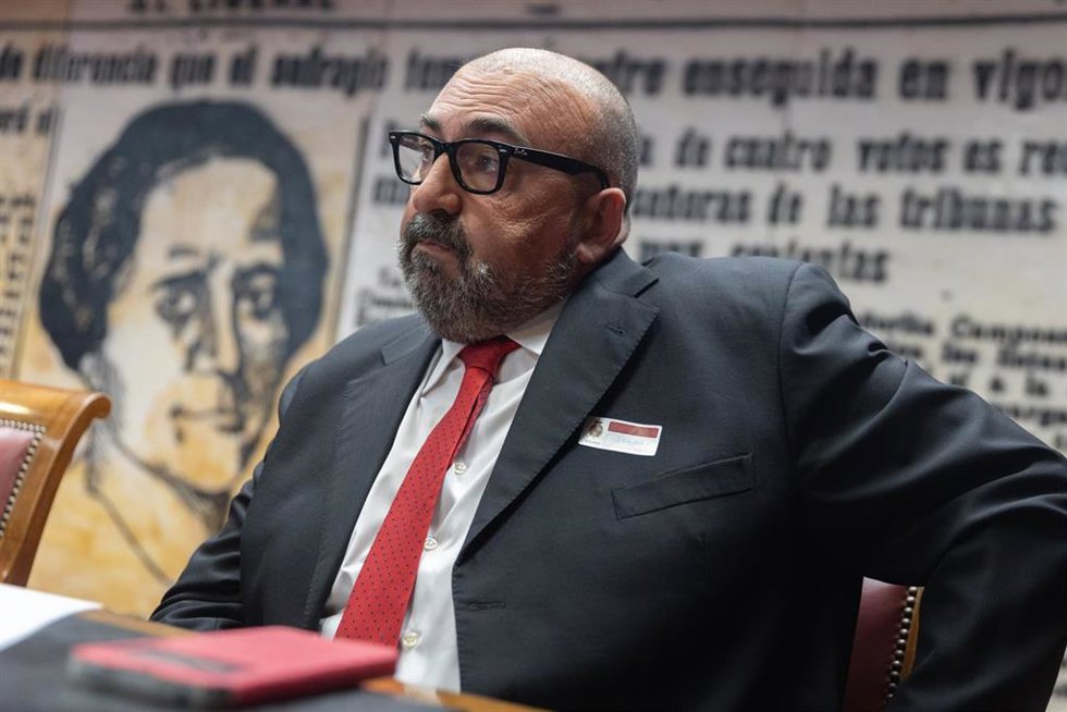Archivo - El exasesor del exministro José Luis Ábalos, Koldo García, comparece en la Comisión del Senado sobre la investigación de las mascarillas durante el COVID-19, a 22 de abril de 2024, en Madrid (España).
