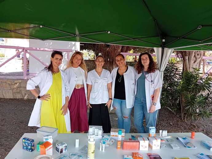 Enfermeras en la Carpa de la Salud