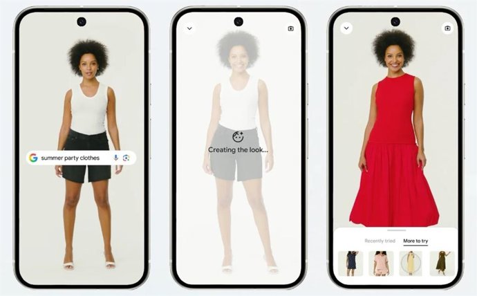 Função "Try On" do Google.