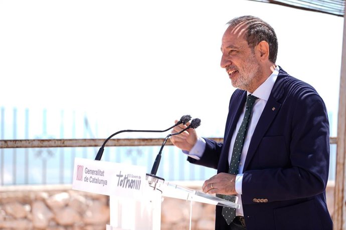 El conseller Ramon Espadaler durant l'acte