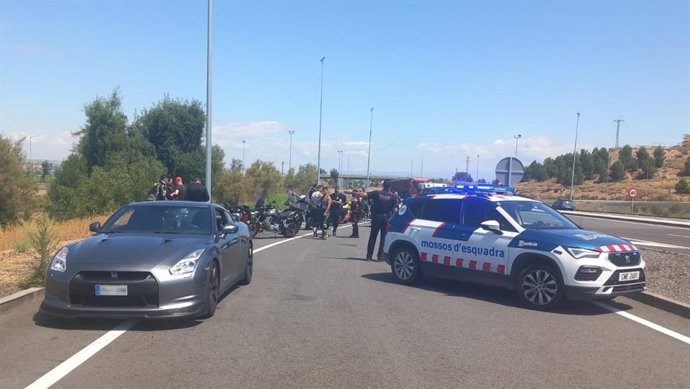 Mossos no local do incidente