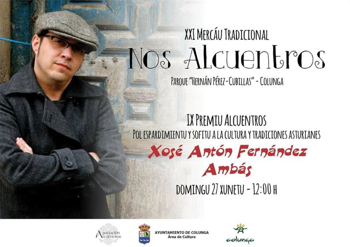 Cartel de la edición de este año del Mercáu Tradicional Nos Alcuentros.