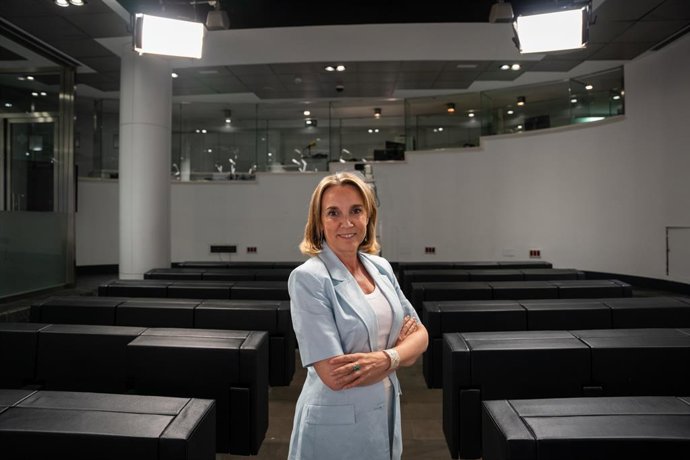 La vicesecretaria de Regeneración Institucional del PP, Cuca Gamarra, durante una entrevista con Europa Press.